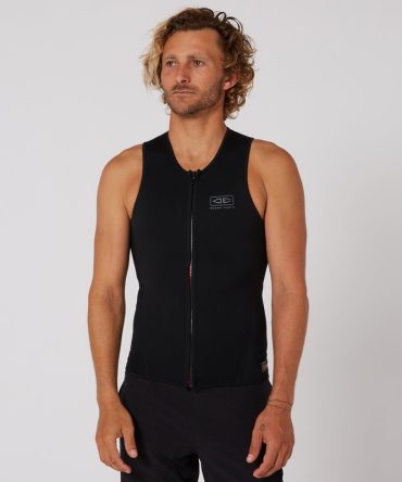Double Black Sleeveless Front Zip Paddle Vest – 1.5mm